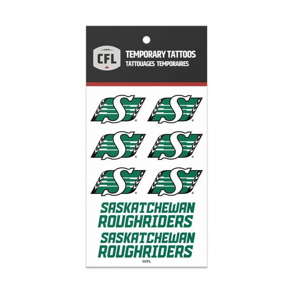 The Sports Vault Saskatchewan Roughriders Feuille Tattoo