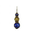 thumbnail image 2 of Handcrafted Decor 3xglass-203 Japanese Glass Ball Fishing Floats with Brown Netting Decoration - Blue- Amber & Blue- 11 in., 2 of 2