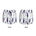 thumbnail image 6 of Uemuo Lavender Flowers Pattern Women's Athletic Shorts High Waisted Running Shorts with Liner Pockets Gym Elastic Workout Shorts-Medium, 6 of 9