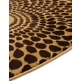 thumbnail image 4 of Unique Loom Barista Collection Area Rug - Java (10' Round Beige/Black), 4 of 7