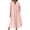 Pink, variant on Eawtki Women's V Neck Long Sleeve Maxi Dress Loose Fit With Pockets Solid Casual Dress For Spring Summer Daily Wear Vacation