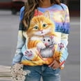 thumbnail image 5 of Sudadera con capucha con estampado de gato para mujer, sudaderas con capucha de animales, abrigos Harajuku, jerséis, ropa Kawaii y2k, Otoño e Invierno, 5 of 5