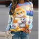 thumbnail image 5 of Sudadera con capucha con estampado de gato para mujer, sudaderas con capucha de animales, abrigos Harajuku, jerséis, ropa Kawaii y2k, Otoño e Invierno, 5 of 5