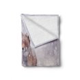 thumbnail image 2 of Fox Soft Flannel Fleece Throw Blanket, Red Fox in Rural Environment Field Covered with Snow Stormy Freezing Weather Image, Cozy Plush for Indoor and Outdoor Use, 50" x 70", Brown White, by Ambesonne, 2 of 6
