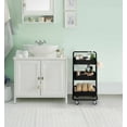 thumbnail image 3 of Seville Classics 3-Tier Steel Cart with Handle, Black, 3 of 5