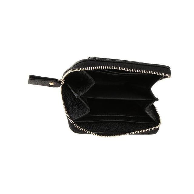 Men Slim Leather Wallet Purse Credit Card Holder front pocket slim leather Case Front Pocket Black