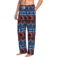 thumbnail image 5 of Cauagu Vintage Corn Pattern in Red Blue Mens Pajama Pants Sleep & Lounge Pants,PJ Bottoms with Pockets-Small, 5 of 7