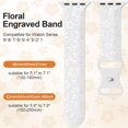 thumbnail image 2 of Correa Con Grabado Floral Compatible Con Apple Watch Band De 38 Mm, 40 Mm, 41 Mm, 42 Mm, 44 Mm, 45 Mm, 46 Mm, 49 Mm, Correa De Silicona Brillante Con Diseño De Flores Silvestres Para Iwatch Band Serie, 2 of 5