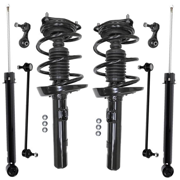 Detroit Axle - 8pc Struts Shocks Suspension Kit for 2016-2017 Honda Civic, 2019 Honda Insight, 2 Front Struts with Coil Springs 2 Rear Shock Absorbers 4 Front Rear Sway Bars