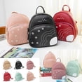 thumbnail image 3 of Mini mochila Qarigey de PU con estampado de flores Negro, 3 of 6