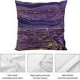 thumbnail image 5 of Purple Gold Marble Pillow Covers Set of 4 18"x18" Abstract Decorative Throw Pillow Cases for Sofa Couch Bed Chair Living Room Elevate Your Space with Luxurious Purple and Gold Cushion Covers, 5 of 6