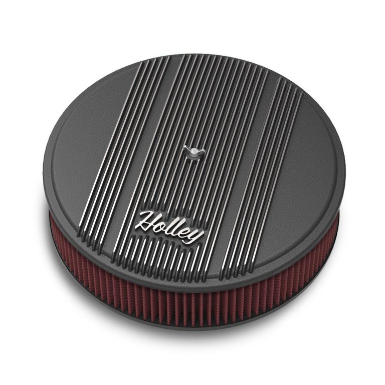 Holley 14x3 Die Cast Finned Alm Air Cleaner Black Holley 14x3 Die Cast Finned Alm Air Cleaner Black