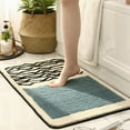 thumbnail image 3 of Hiroekza Bathroom Rugs Non Slip Washable Bath Mat 40x60cm Quick Dry Anti Mold Polyester Fiber Shower Rug for Bathroom Floor Tub and Shower Cloud Comfort Bath Rug Green, 3 of 6