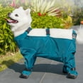 thumbnail image 2 of Winter Pet Leggings Thick Waterproof Suspender Booties for Dog Outdoor Apparel Waterproof Rain Wear, 2 of 8