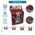 thumbnail image 6 of Red Vintage Gnomes Table Runner - 70 Inch Long Black Checkered Retro Art Cotton and Linen Blended Dress Scarves Farmhouse Table Runner for Kitchen Dining, Coffee Table, 13" x 70", 6 of 8