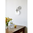 thumbnail image 2 of Hanson 1 light bath sconce in polished nickel with clear shade, 2 of 3