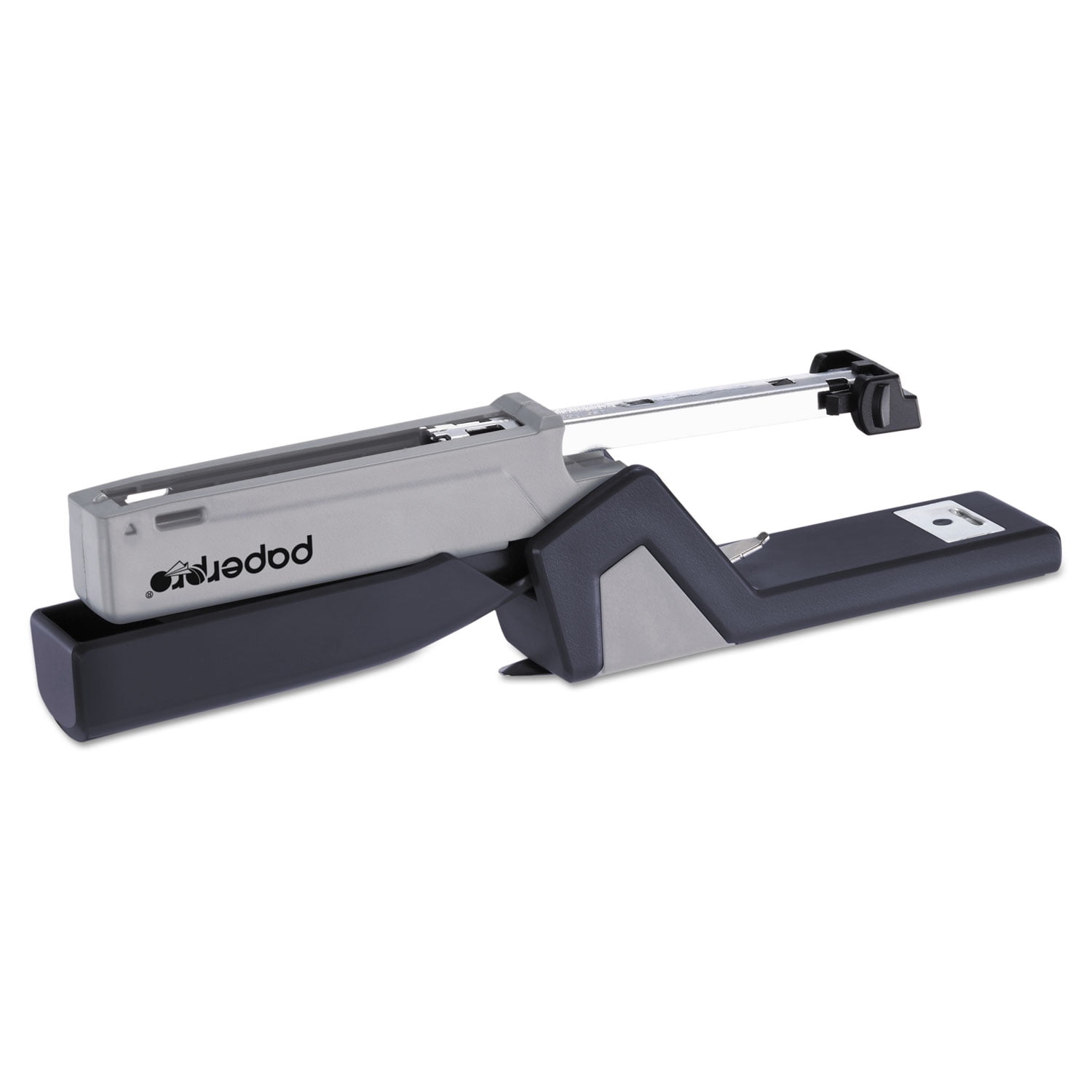 Stanley Bostitch Ez Squeeze Three-hole Punch, 20-Sheet Capacity, Black/silver