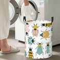 thumbnail image 4 of Lsque Colorful Insects pattern Laundry Hamper Basket, Tall Woven Rope Hamper Basket for Clothes, Lightweight Storage Basket, Collapsible Waterproof-Small, 4 of 8