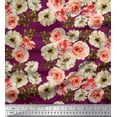 thumbnail image 1 of Soimoi Poly Georgette Fabric Ranunculus with Bunch Floral Decor Fabric Printed Yard 42 Inch Wide, 1 of 3