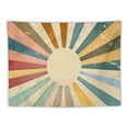 thumbnail image 5 of PRATYUS Vintage Sun Wall Tapestry Rainbow Sunrise Wall Hanging Vintage Tapestry Wall Decor Sunset Abstract Wall Print Sunset Tapestry Shining Sun Wall Decor for Living Room Nursery Bedroom 40x30inch, 5 of 6