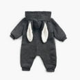 thumbnail image 2 of vdgthytj Newborn Infant Fleece Hooded Romper with Cute Ear Warm Long Sleeve Jumpsuits Baby Fall Winter Clothes, 2 of 9