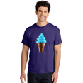 thumbnail image 2 of Blue-Ice-Cream-Cone Mens Graphic Tee, 100% Cotton, Casual Summer Wear BAA175, 2 of 2