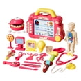 thumbnail image 2 of Bunblic Kids Doctor Toy Set Pretend Play Developmental Portable Learning Toy Role Play Educational Doctor Set for Boys Girls Children Pink, 2 of 8