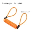 thumbnail image 2 of Uxcell Security Steel Cable 3.5mm x 1.2m/3.94ft Coated Spring Luggage Lock Wire Rope with Double Loop Orange, 2 of 5