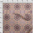 thumbnail image 3 of oneOone Rayon Light Beige Fabric Moroccan Mosaic Quilting Supplies Print Sewing Fabric By The Yard 56 Inch Wide, 3 of 5