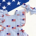 thumbnail image 4 of Wxirdiow Newborn 4th of July Girls Set 4th of July Baby Girl Outfit Sleeveless Stars and Striped Romper Dress Memorial Day Romper Fourth July Clothes Light Blue Size,0-3 Months, 4 of 4