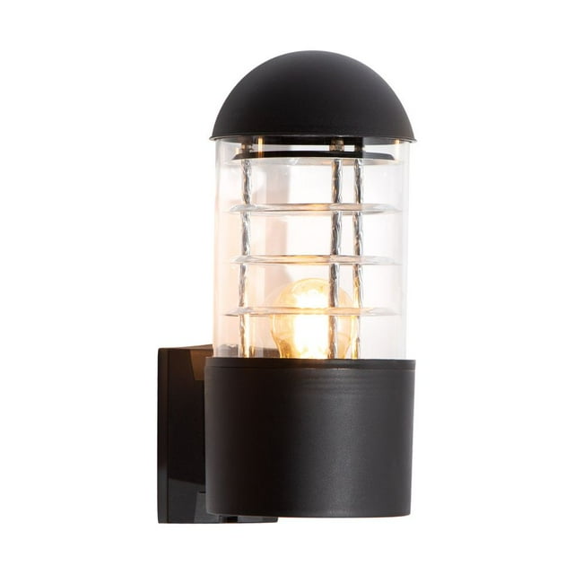 Aplique de pared exterior, IP44, acabado negro, 10W, E27, 1 luz