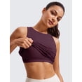 thumbnail image 3 of Top CRZ YOGA Butterluxe con espalda racer y sostén acolchado Morado L, 3 of 3