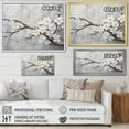 thumbnail image 4 of Designart "Simplistic White And Ash Cherry Blossom" Cherry Blossom Floater Framed Canvas Wall Art, 4 of 5