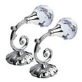 thumbnail image 2 of 1 Pair of Phoenix Glass Crystal Curtain Holdback Hooks Wall Window Drapery Tie Back Hooks Metal Hanger Holder, 2 of 5