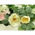 thumbnail image 5 of 3 Pack Artificial Flower Garland Fake Rose Vine with Seeded Eucalyptus Leaves, Artificial Flowers Hanging Rose Ivy Garland for Room Wall Decor Wedding Party Arch Decoration(Champagne), 5 of 5