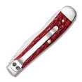 thumbnail image 2 of Case XX Knives Peach Seed Jigged Dark Red Bone Trapper Knife Carbon Steel Pocket Clip, 2 of 2