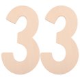 thumbnail image 1 of 2pcs Wooden Large Number Zero Blank Hanging Signs DIY Crafts Projects Home Signs, 1 of 7