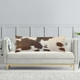 thumbnail image 4 of Cow Print Body Pillow Cover Brown Cowhide Western Farmhouse Long Pillow Case Protector Hidden Zippered Pillowcase Decorative Soft Rectangle Bed Pillowcases for Bedroom,Couch,Sofa,Home Gifts 20"x54", 4 of 6