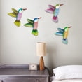 thumbnail image 3 of Paquete de 4 piezas Macarena Pared de arte de colibrí color brillante, 3 of 8