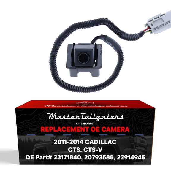 Master Tailgaters Backup Camera for Cadillac CTS/CTS-V (2011-2014) OE Part # 20793585, 22914945, 23171840