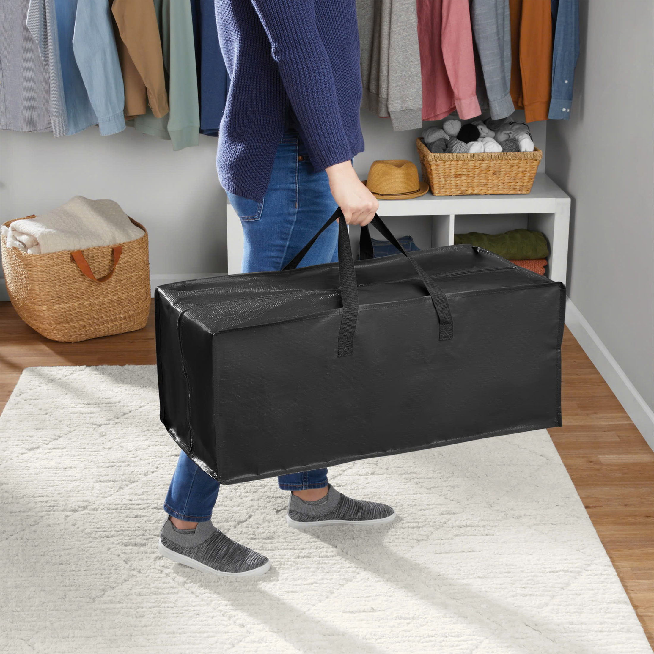Mainstays Storage and Moving Bag, 20 Gallon, Black