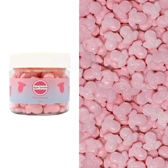 Mystic Sprinkles Candy Shapes Pink Onesies 2oz
