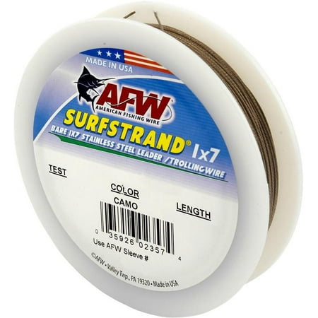 UPC: 0035926003255 | AFW B090-4 Surfstrand Bare 1×7 Stainless Steel Leader Wire 90 lb