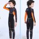 thumbnail image 5 of Blantye Traje de baño Traje de Buceo de Manga Larga para Surf Traje de baño de natación para niños(XL-Negro y Naranja), 5 of 5