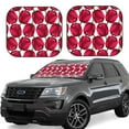 thumbnail image 2 of Uemuo Tulips Flowers Printed 2 PCS Car Windshield Sun Shade, Auto Sun Heat and UV Rays Blocker, Foldable Automotive Front Window Sunshade Protector, 2 of 7