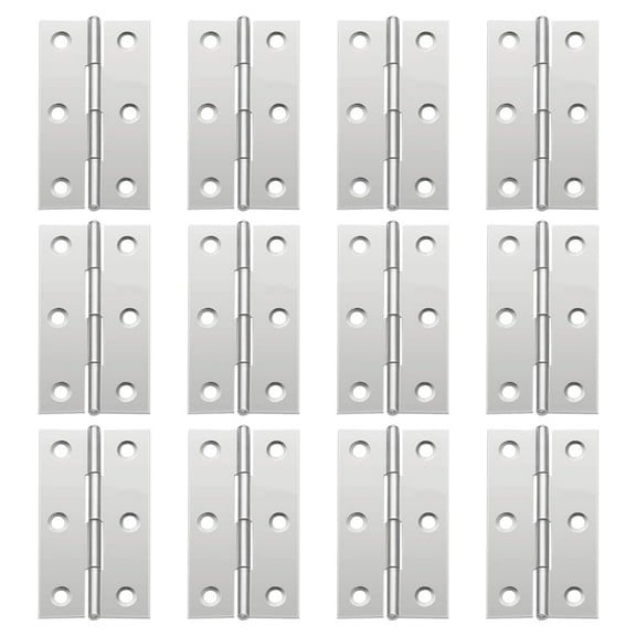 12 Pcs Stainless Steel Hinge Cupboard Hinges Cabinet Hinges Hinges Heavy Duty Garage Door Hinges Lift off Hinges