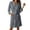 01_Grey, variant on HNMKIU Women's Plus Size Lightweight 3/4 Sleeve Robe Knee Length Bathrobe Women's Sleepwear for Spa and Home 02_White,XXXL