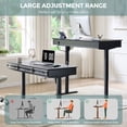 thumbnail image 6 of Aitjunz 55.1" Electric Standing Desk with 3 Drawers, Height-Adjustable Gaming Computer Desk with Memory Preset for Home Office, Black, 6 of 8