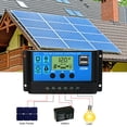 thumbnail image 2 of CAROOTU 30A/60A Solar Panel Battery Charge Regulator 12V/24V Auto Big LCD Solar Panel Controller with 5V, 2 of 8