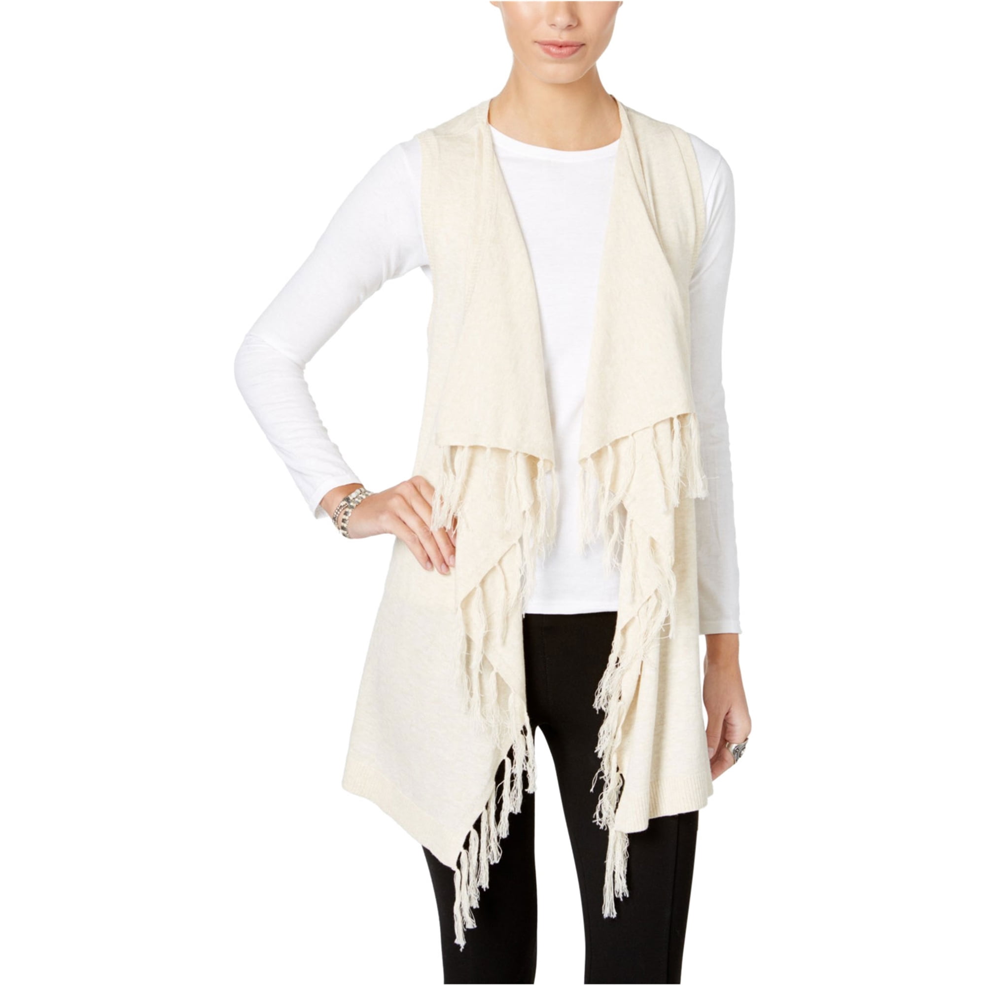 white fringe cardigan